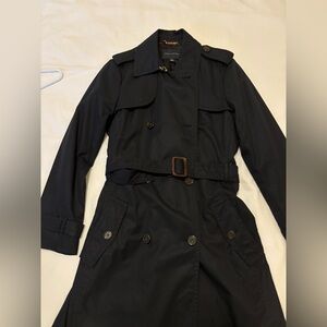 Banana Republic Midnight Black Trench Coat